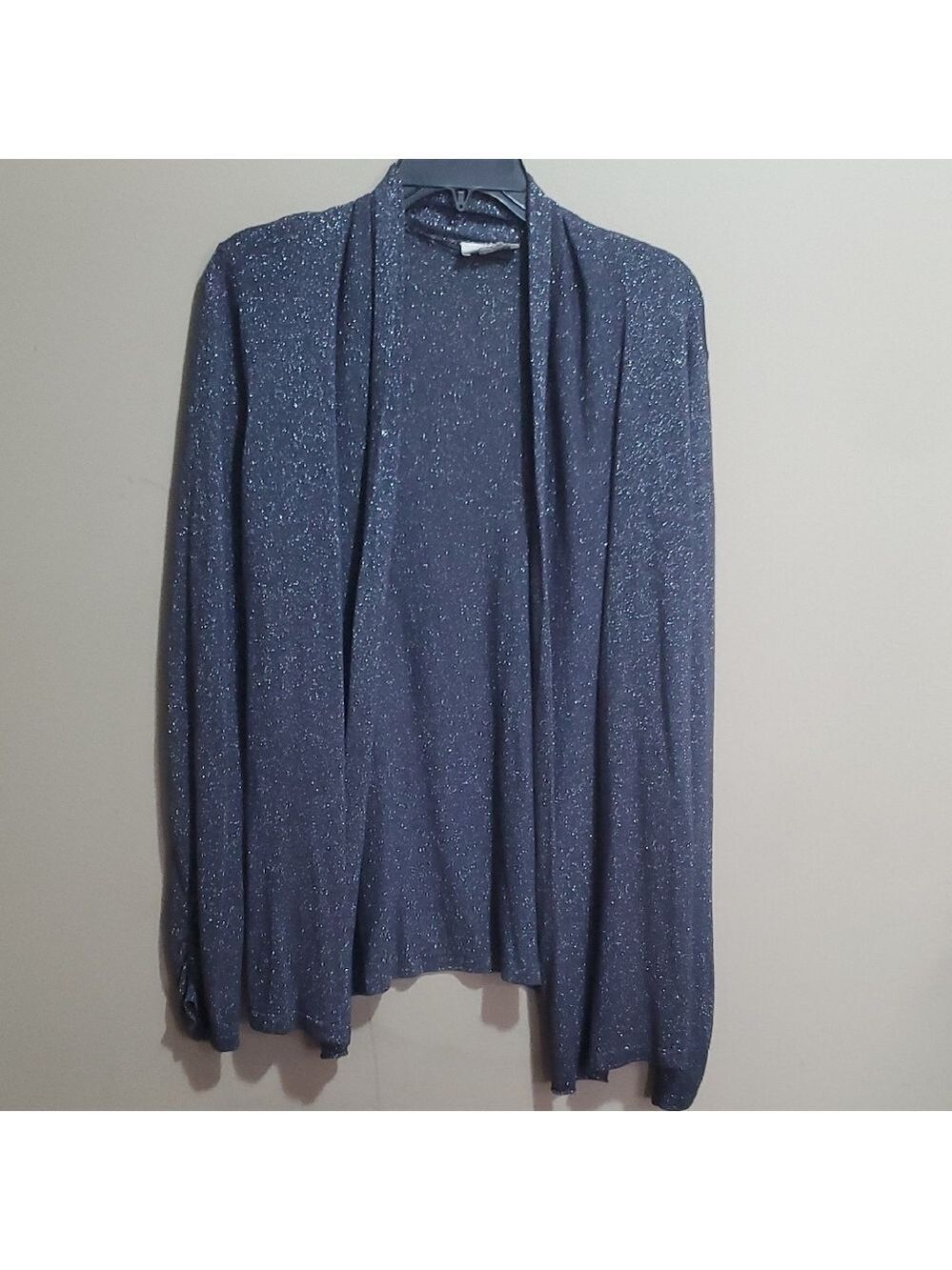 Sparkly Gray Open Cardigan Size Large